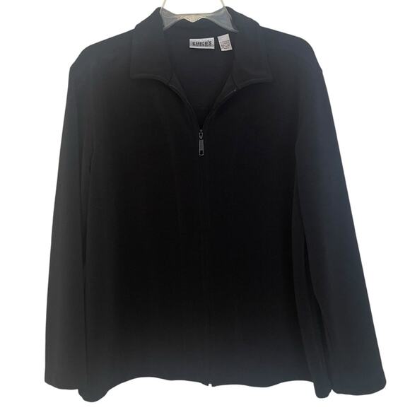 Chico’s‎ Black Full Zip Jacket Medium - Picture 1 of 5